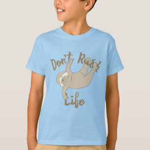 Niet overhaast leven luiaard t-shirt