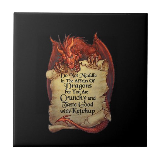 Niet overleggen in de kwestie van de Dragons voor Tegeltje (Voorkant)