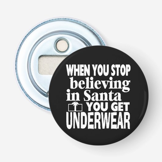 **NIET-OVERLEVING IN SANTA-FUNNY** BUTTON FLESOPENER (Voorkant)