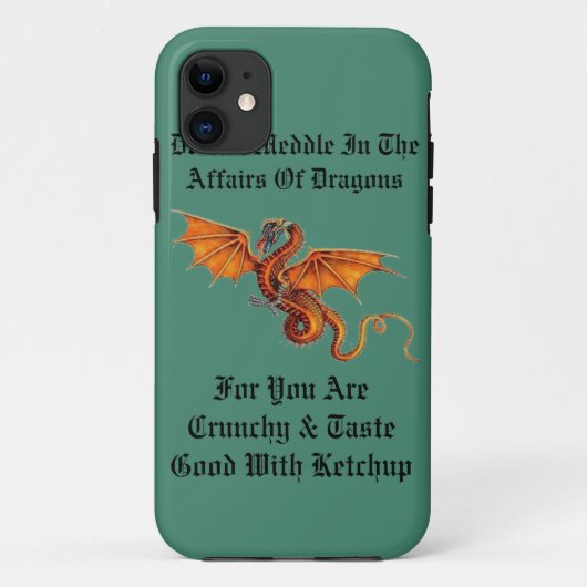 Niet overpeinzen bij Dragons Case-Mate iPhone Case (Achterkant)