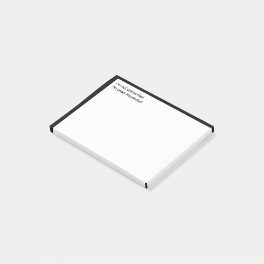 Niet overwerkt, ik ben onder invloed post-it® notes (Schuin)