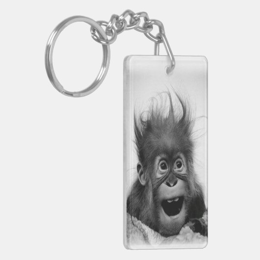 NIET PANIC Acrylacryl Sleutelhanger (Voorkant Links)