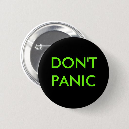 NIET PANIC RONDE BUTTON 5,7 CM (Voorkant /achterkant)