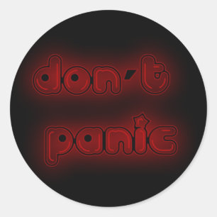 NIET PANIC RONDE STICKER