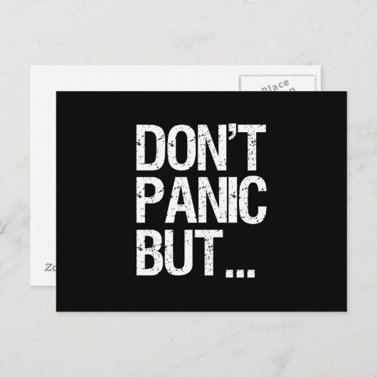 niet Paniek Briefkaart (Voorkant / Achterkant)