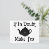 Niet paniek - maak thee! briefkaart (Staand voorkant)