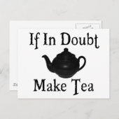 Niet paniek - maak thee! briefkaart (Voorkant / Achterkant)