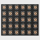 Niet paniekkraampje Funny Animal Pun Dark BG Cadeaupapier (Vlak)