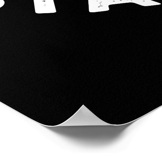 Niet paniekkraampje Funny Animal Pun Dark BG Poster (Hoek)