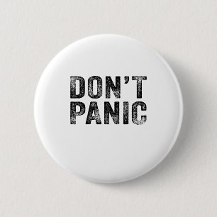 Niet Panikeren Vintage Vervormde Sarcastische Grap Ronde Button 5,7 Cm