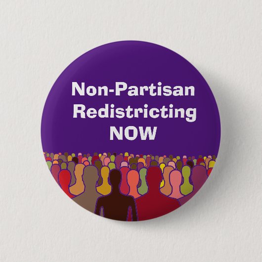Niet-partijdige herindeling nu ronde button 5,7 cm (Voorkant)