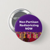Niet-partijdige herindeling nu ronde button 5,7 cm (Voorkant /achterkant)