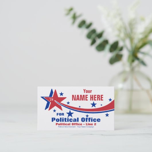 niet-partijgebonden verkiezingscampagne visitekaartje (Staand voorkant)