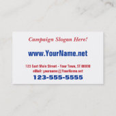 niet-partijgebonden verkiezingscampagne visitekaartje (Achterkant)