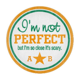 Niet perfect aangepast monogram snijbord snijplank