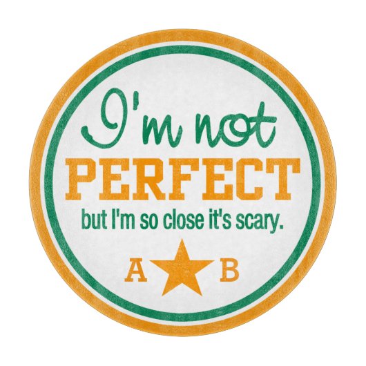 Niet perfect aangepast monogram snijbord snijplank (Voorkant)