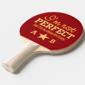 Niet Perfect aangepaste monogram ping pong paddle Tafeltennisbatje (Voorkant Gekanteld)