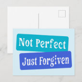 Niet perfect alleen vergeven Christelijk Briefkaart (Voorkant / Achterkant)