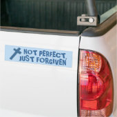 niet perfect, alleen vergeven tegen de kruisbumper bumpersticker (Op Truck)