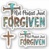 Niet perfect alleen voor 3 nagels, dwars Christeli Sticker (Voorkant)