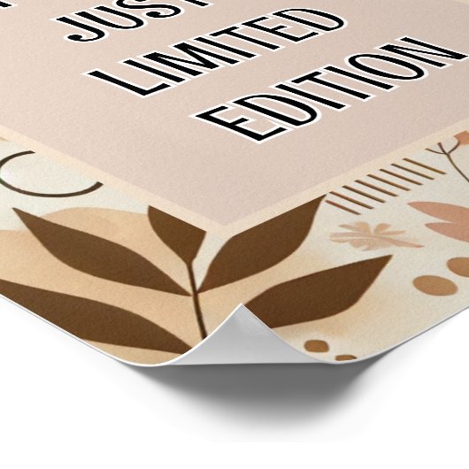 Niet perfect, gewoon limited edition poster (Hoek)