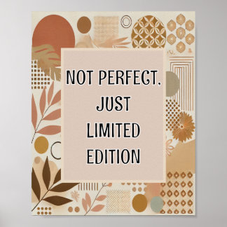 Niet perfect, gewoon limited edition poster