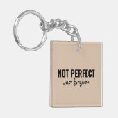 Niet perfect gewoon vergeven, bijbelvers, Christel Sleutelhanger (Voorkant Links)