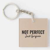 Niet perfect gewoon vergeven, bijbelvers, Christel Sleutelhanger (Voorkant)