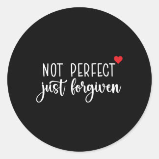 Niet perfect gewoon vergeven Christelijk religieus Ronde Sticker