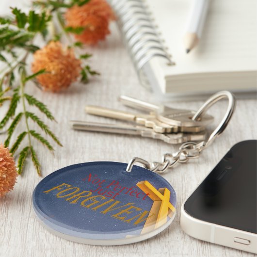 Niet perfect, gewoon vergeven sleutelhanger (Voorkant Rechts)