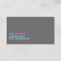 Niet perfect, maar Geweldige!