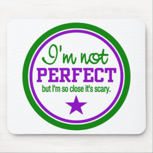 NIET PERFECT mousepad - groen / paars Muismat
