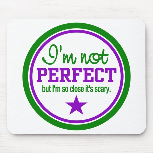 NIET PERFECT mousepad - groen / paars Muismat (Voorkant)