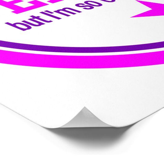 NIET PERFECT poster - roze (Hoek)