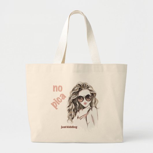 Niet pittig grote tote bag (Voorkant)