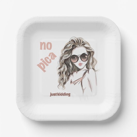Niet pittig papieren bordje (Voorkant)