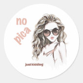 Niet pittig ronde sticker (Voorkant)