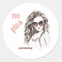 Niet pittig ronde sticker