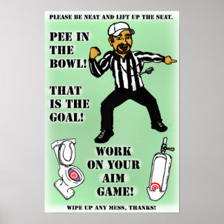 Niet plassen op de Seat poster voor mannen jongens