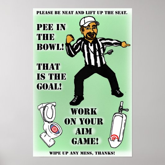 Niet plassen op de Seat poster voor mannen jongens (Voorkant)