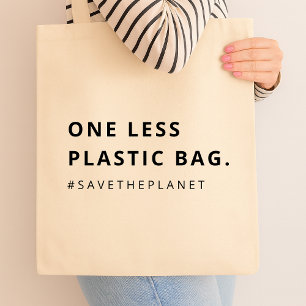 Niet plastic   Bespaar de milieuvriendelijke plane Tote Bag