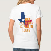 Niet plat in texas vrouwen bochten Humor Grappig T-shirt (Achterkant)