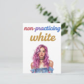 Niet-praktiserend wit feestdagenkaart (Staand voorkant)