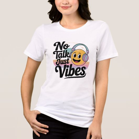 Niet praten, alleen vibes Tri-Blend shirt (Voorkant)