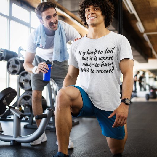 Niet proberen erger dan mislukken Motivatie offert T-shirt