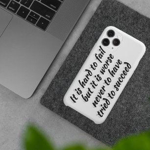 Niet proberen is erger dan falen Motivatie quote iPhone 16 Hoesje
