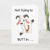 NIET PROBEREN OM **BUTT ** IN OP UW (18e VERJAARDA Kaart (Voorkant)