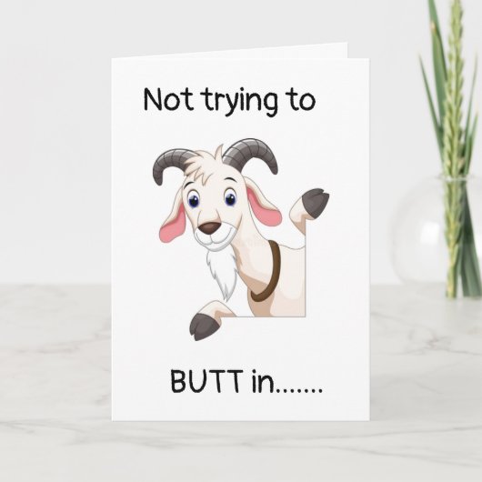 NIET PROBEREN OM **BUTT ** IN OP UW (18e VERJAARDA Kaart (Voorkant)