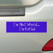 Niet raar, begaafde Sticker (Op auto)