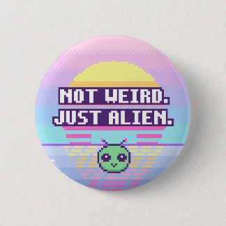 Niet raar. Gewoon buitenaards. Neurodivergente Pix Ronde Button 5,7 Cm